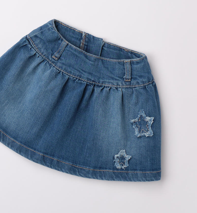 Gonna jeans bambina STONE WASHED CHIARO-7400