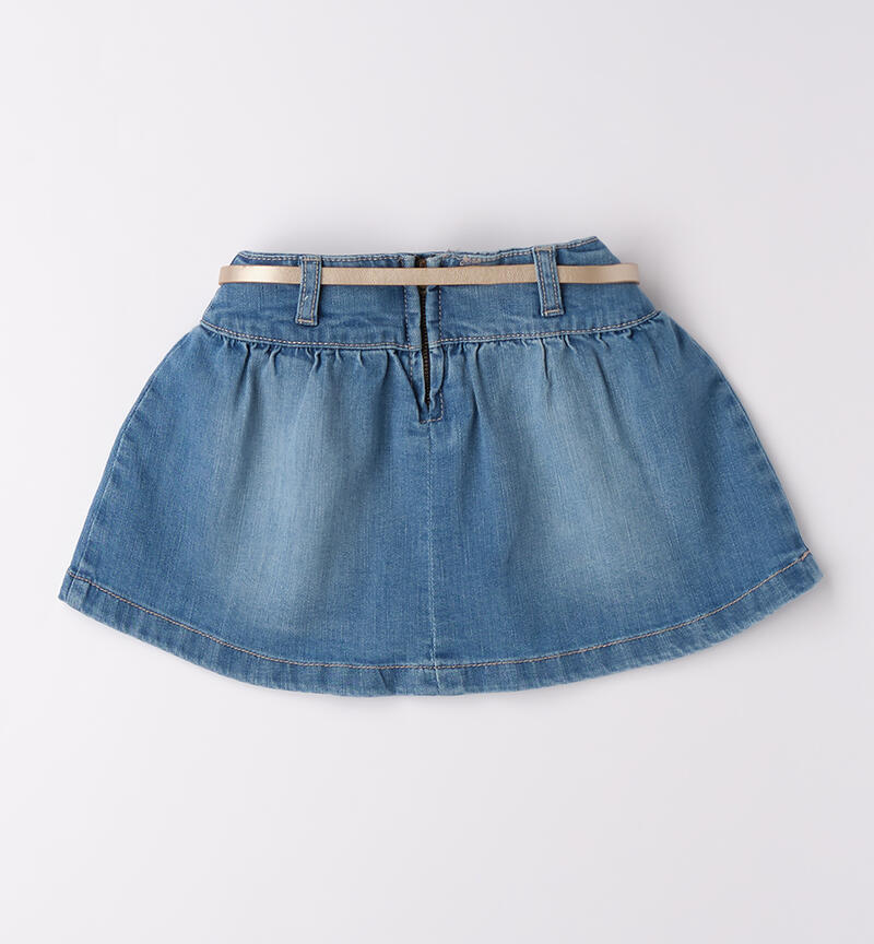 Gonna jeans bambina STONE WASHED CHIARO-7400