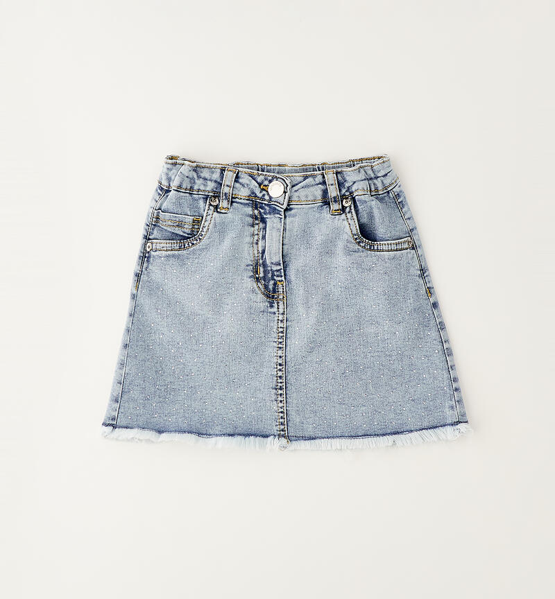 Gonna jeans per bambina DENIM MEDIUM BLEACH-7315