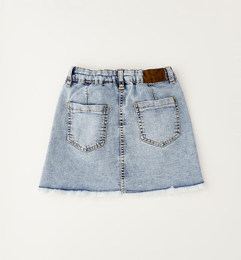 Gonna jeans per bambina DENIM MEDIUM BLEACH-7315