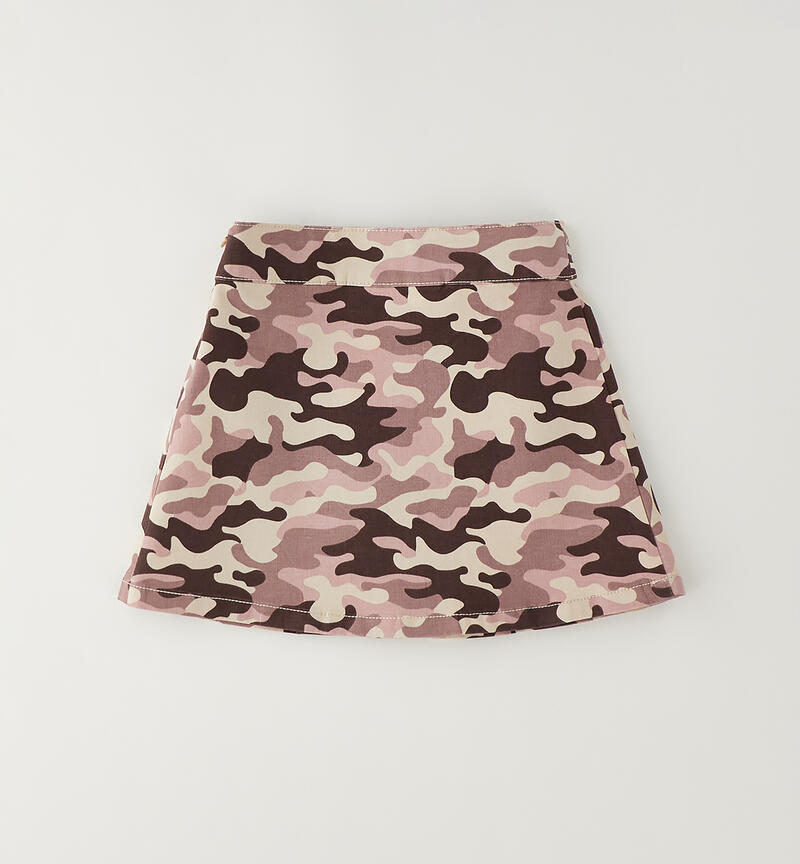 Spotted skirt for girls CACAO-ROSA-6CFM