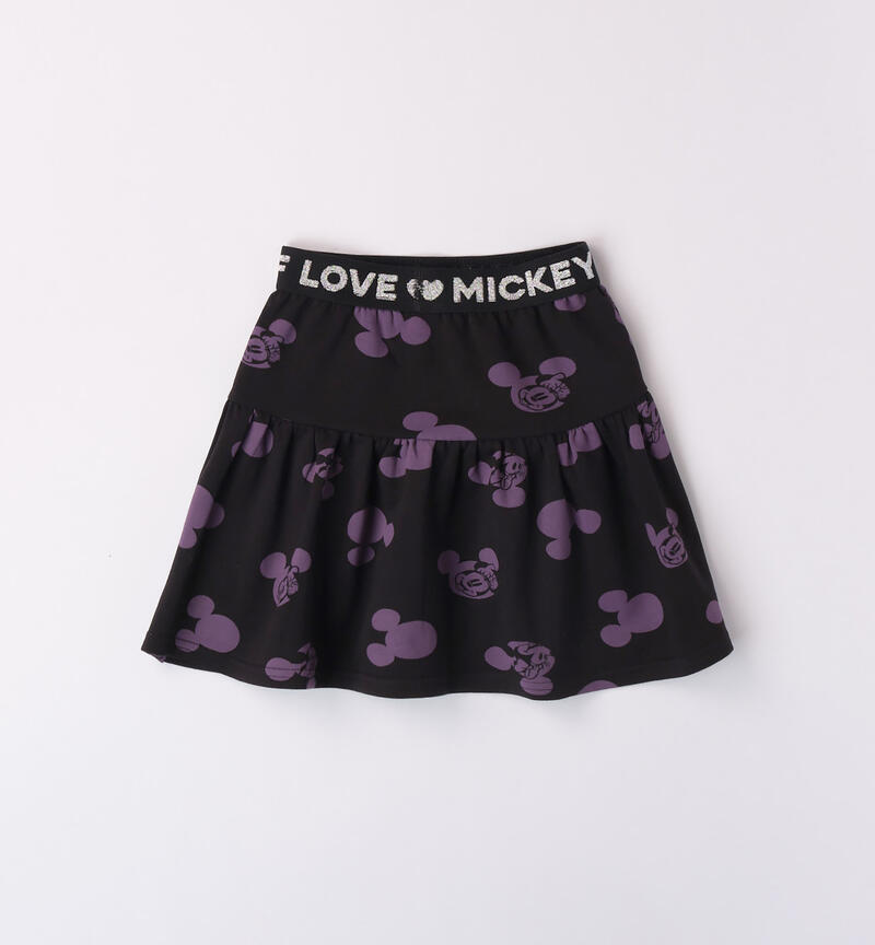 Sarabanda Minnie skirt for girls from 3 to 8 years NERO-LILLA-6ADD