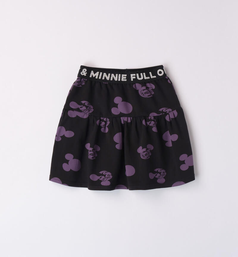 Sarabanda Minnie skirt for girls from 3 to 8 years NERO-LILLA-6ADD