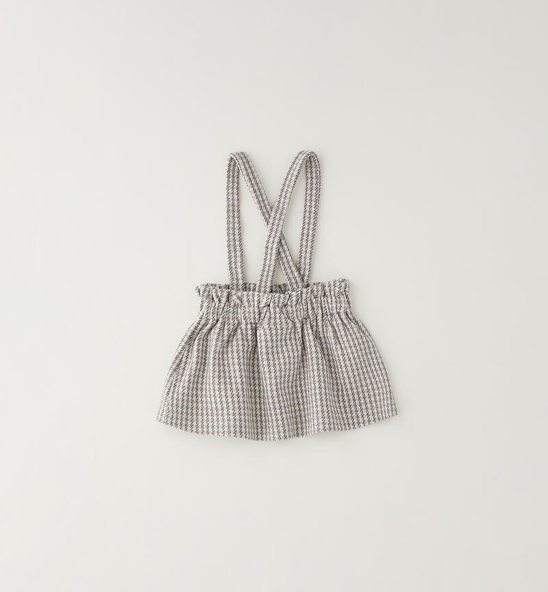 Baby skirt with suspenders BEIGE-0434