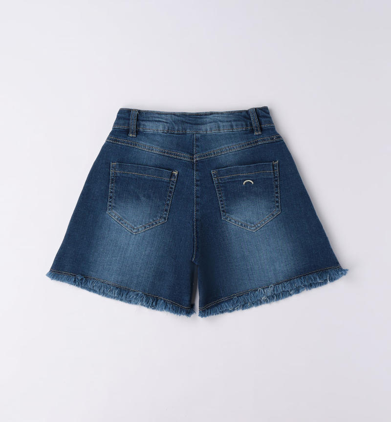 Sarabanda denim culottes for girls from 8 to 16 years STONE WASHED-7450