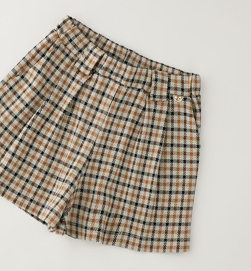 Gonna pantalone per ragazza BEIGE-1117