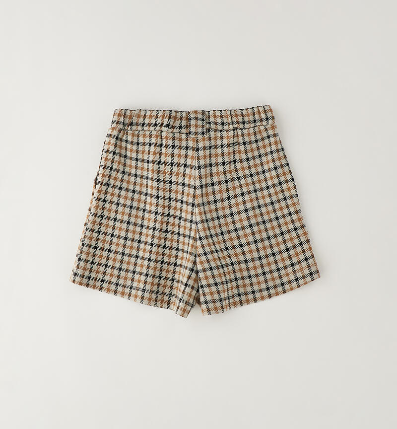 Gonna pantalone per ragazza BEIGE-1117