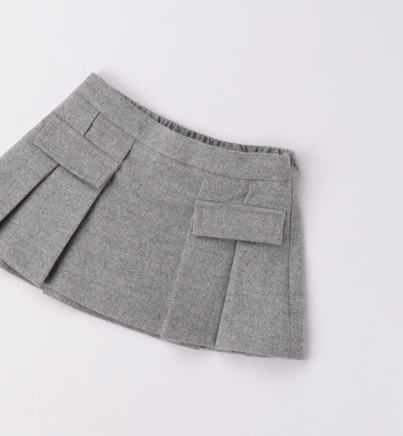 Skirt for little girl GRIGIO SCURO MELANGE-8879