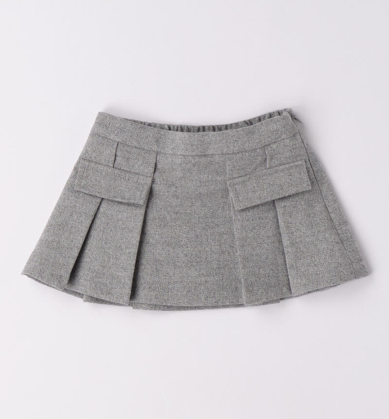 Skirt for little girl GRIGIO SCURO MELANGE-8879