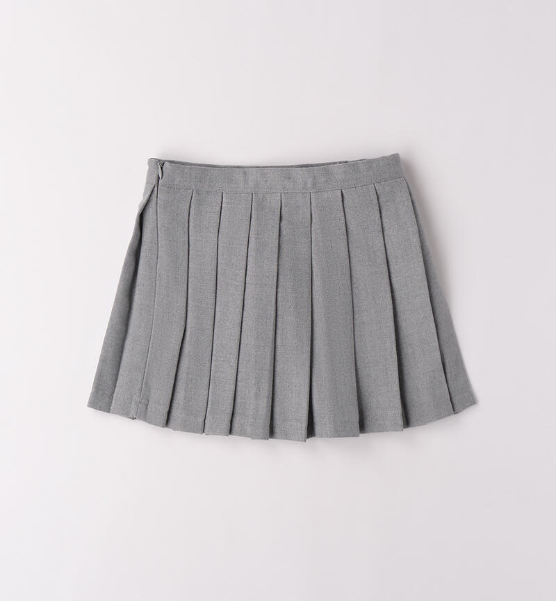 Gonna plisse bambina GRIGIO MELANGE-8967