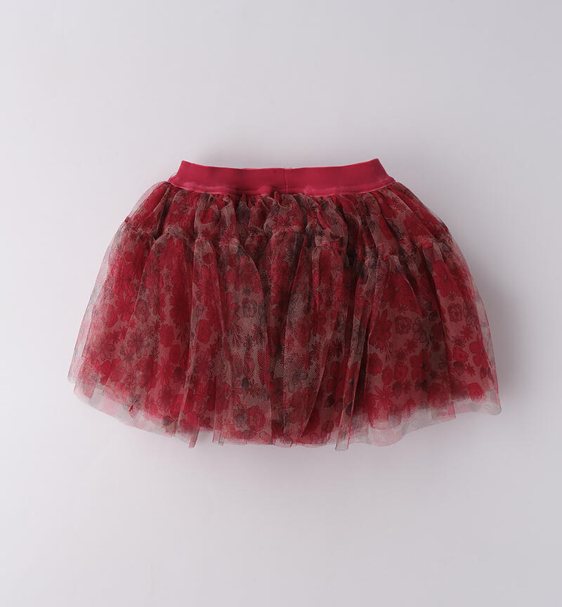 Girl's tulle skirt CILIEGIA-CIOCCOLATO-6BUH