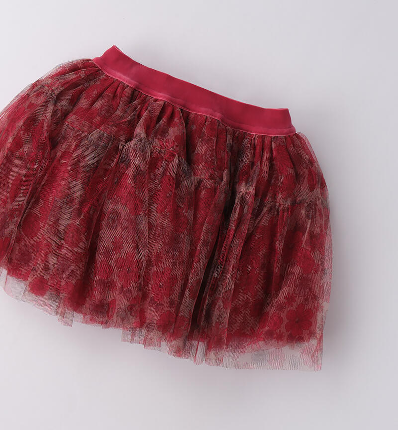 Girl's tulle skirt CILIEGIA-CIOCCOLATO-6BUH