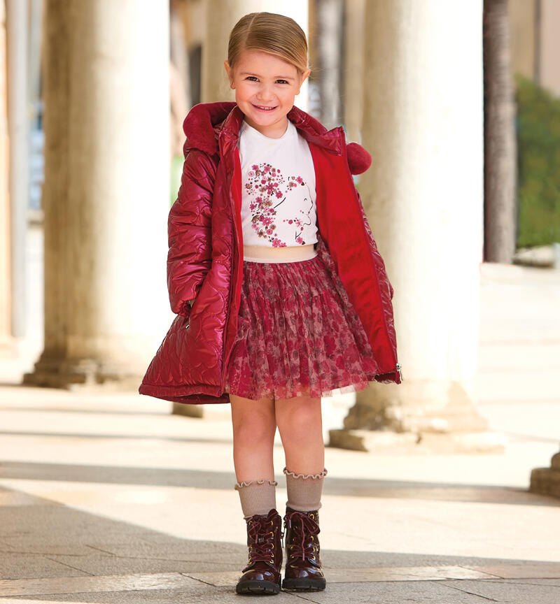 Girl's tulle skirt CILIEGIA-CIOCCOLATO-6BUH