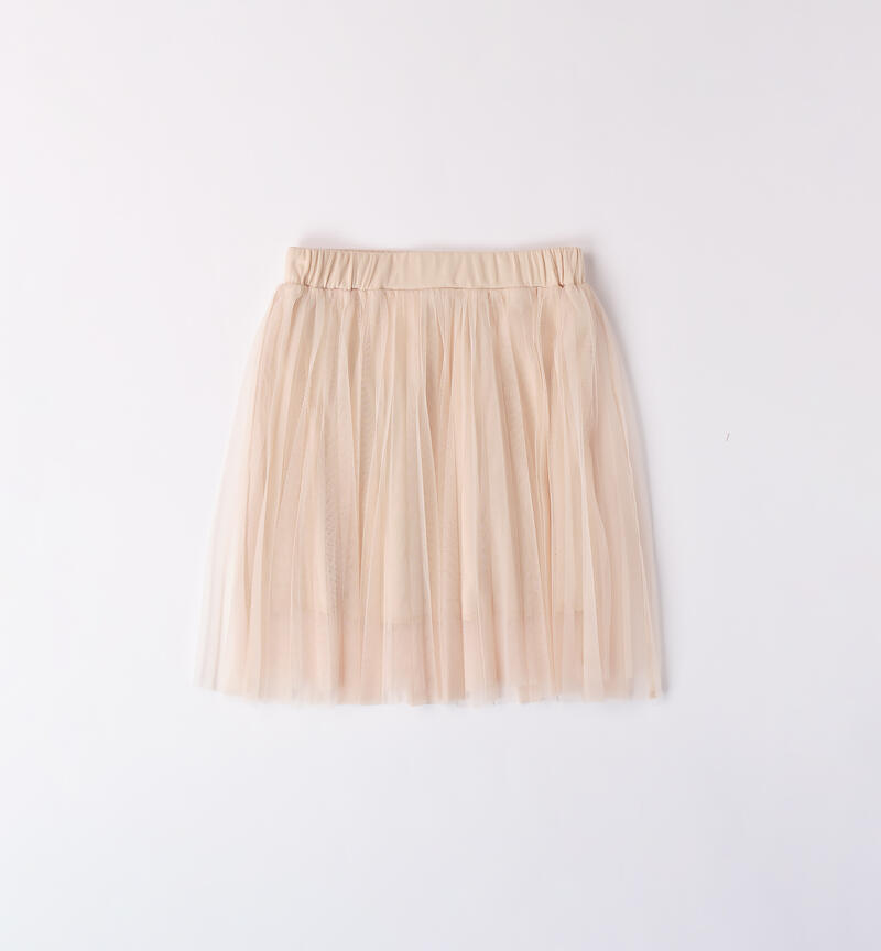 Girls' skirt in tulle BEIGE-1033