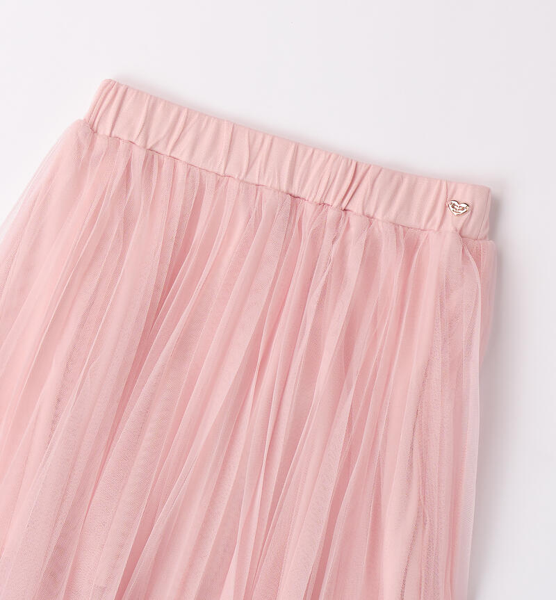 Girls' skirt in tulle ROSA CHIARO-2617