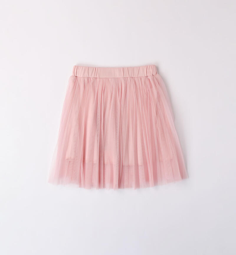 Girls' skirt in tulle ROSA CHIARO-2617