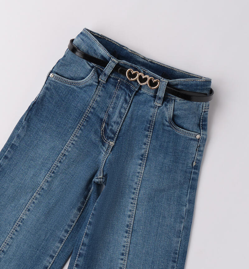 Wide-leg jeans for girls BLU LAVATO-7410
