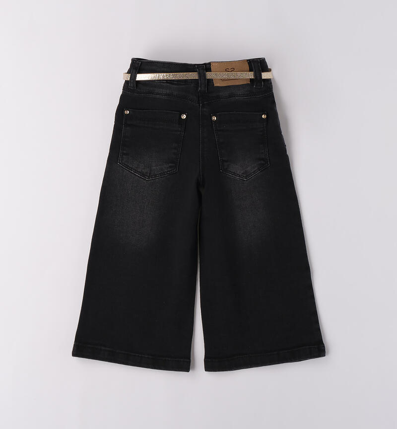 Wide-leg jeans for girls NERO-7990