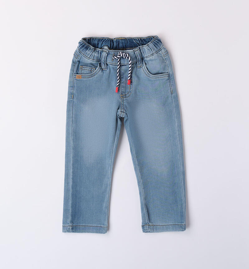 Boys' jeans with drawstring waist LAVATO CHIARISSIMO-7300