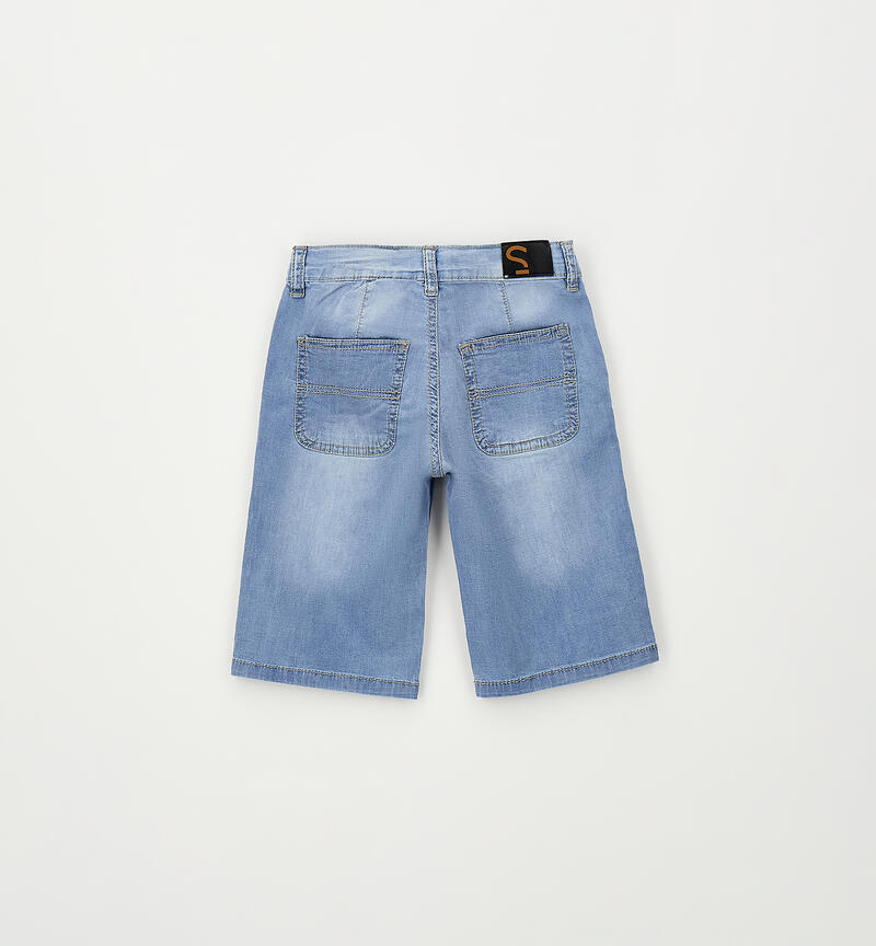 Children's short jeans STONE WASHED CHIARO-7400