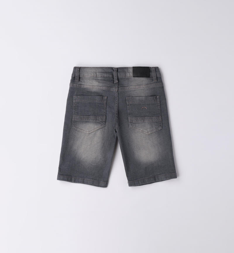 Sarabanda denim shorts for boys from 8 to 16 years GRIGIO CHIARO-7992