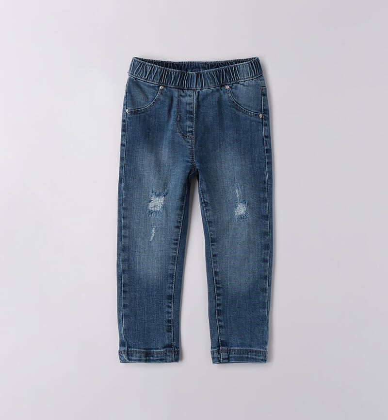 Jeans da bambina STONE WASHED CHIARO-7400