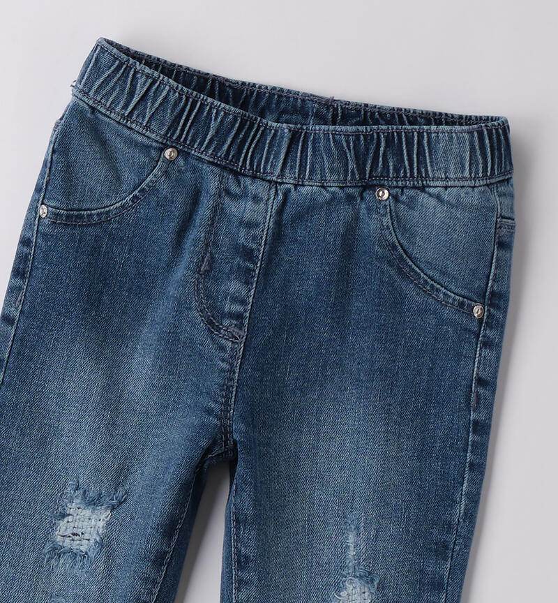 Jeans da bambina STONE WASHED CHIARO-7400