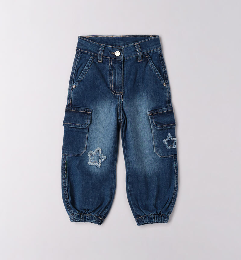 Girl's jeans STONE WASHED CHIARO-7400