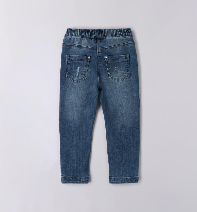 Jeans da bambina STONE WASHED CHIARO-7400
