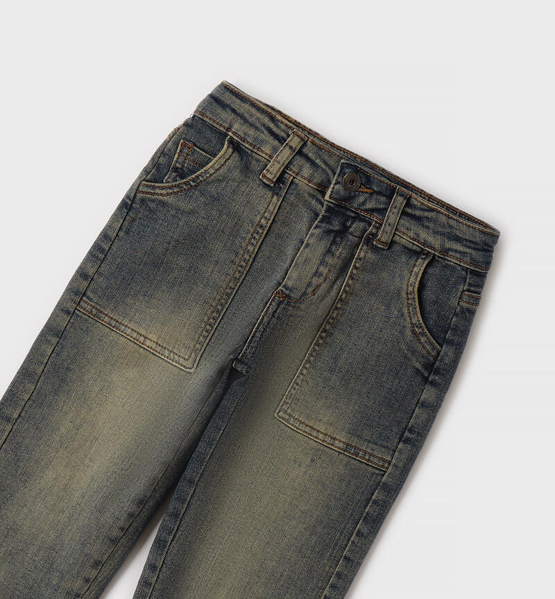 Jeans da bambino STONE OVERDYED BEIGE-7270