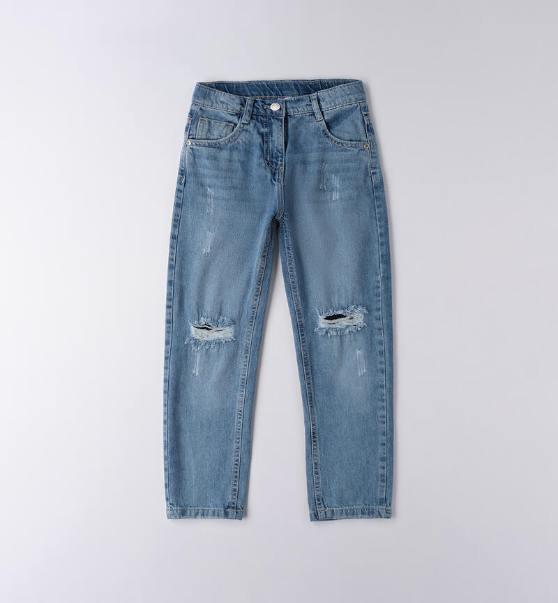 Jeans da ragazza STONE WASHED CHIARO-7400