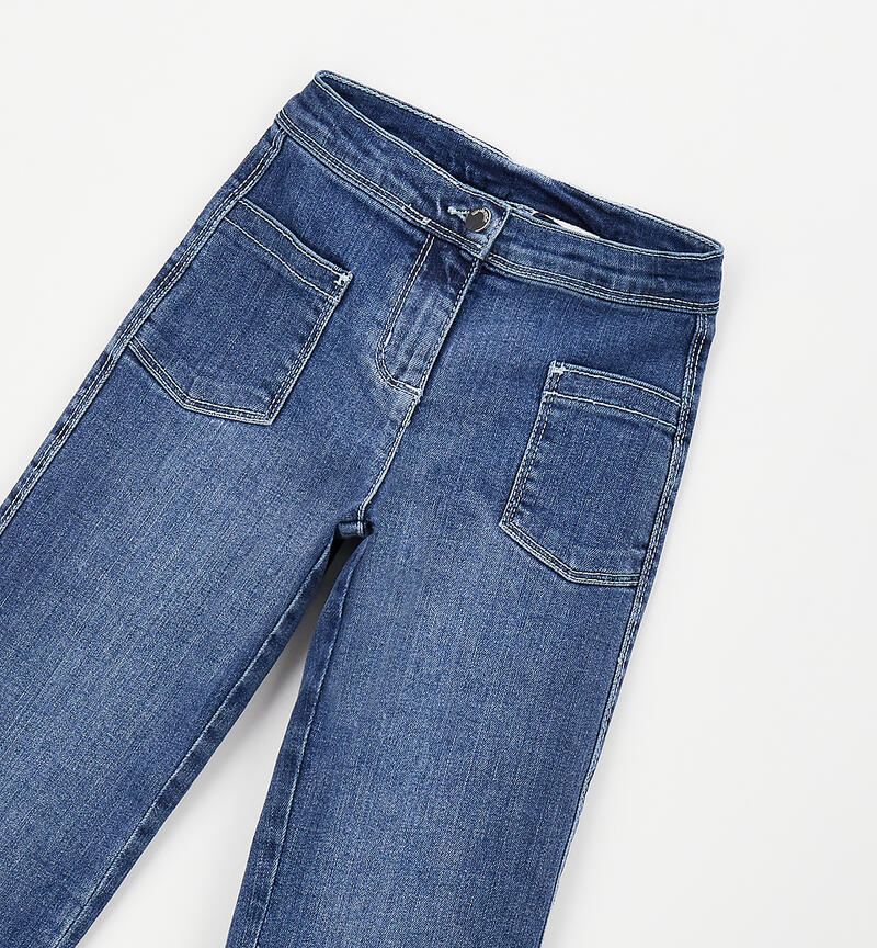 Wide-leg jeans for girls MEDIUM STONE WASHED -7000