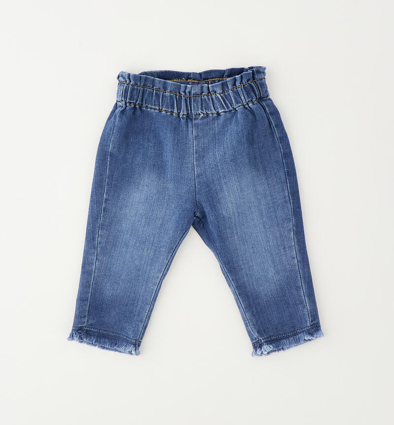 Minibanda baby girl jeans STONE WASHED CHIARO-7400