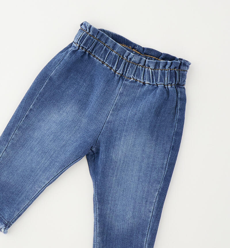 Minibanda baby girl jeans STONE WASHED CHIARO-7400