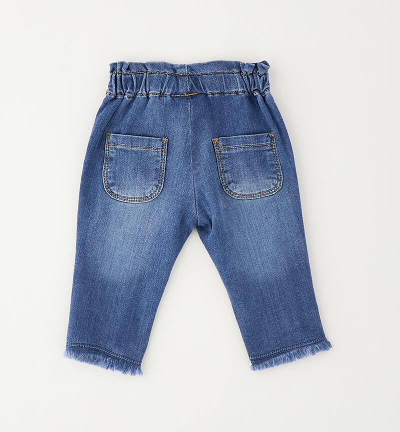 Minibanda baby girl jeans STONE WASHED CHIARO-7400