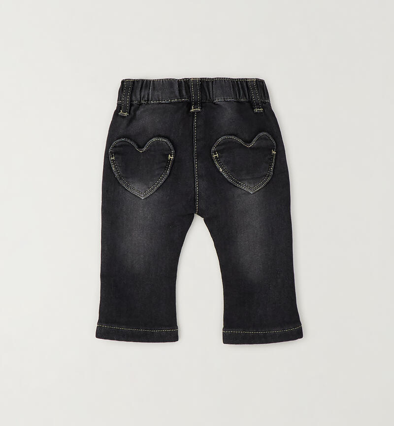 Jeans for baby girls STONE BLACK-7996