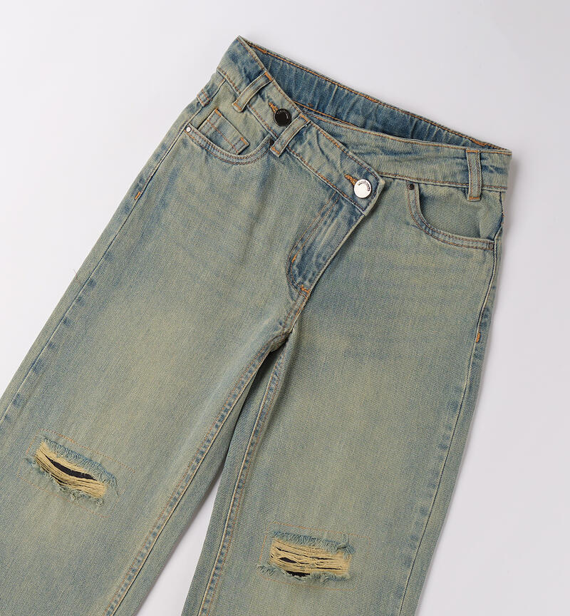 Jeans per ragazza Sarabanda BLEACH.+OVERDYED BEIGE-7162