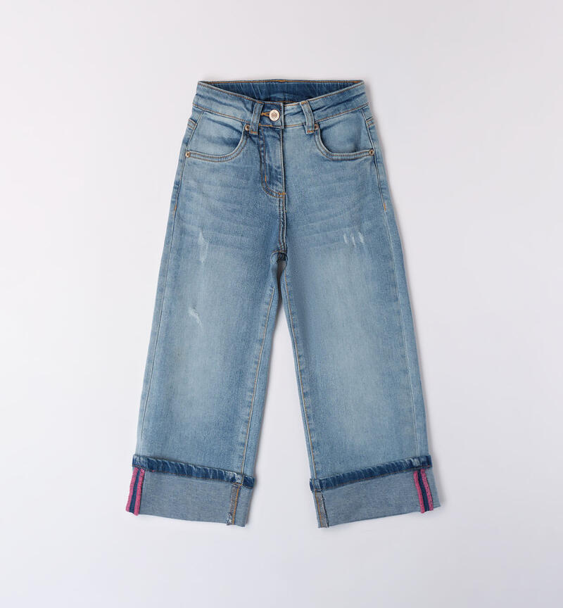 Girls' jeans with turn-ups LAVATO CHIARISSIMO-7300