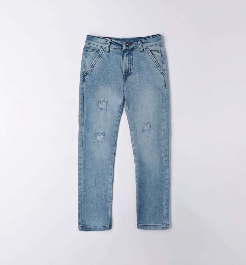 Sarabanda organic cotton jeans for boys from 8 to 16 years STONE BLEACH-7350