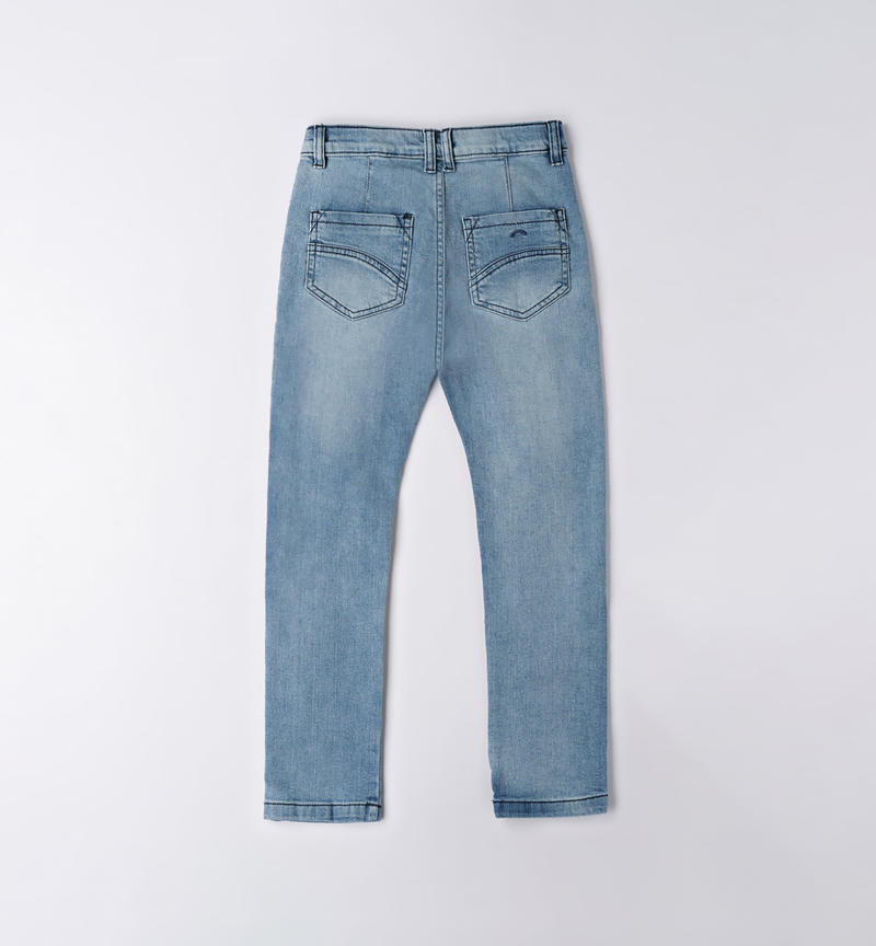 Sarabanda organic cotton jeans for boys from 8 to 16 years STONE BLEACH-7350