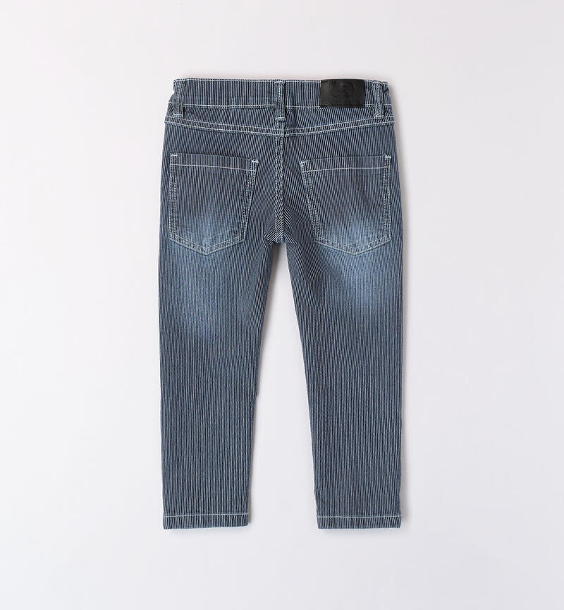 Boys' striped jeans NAVY-3854