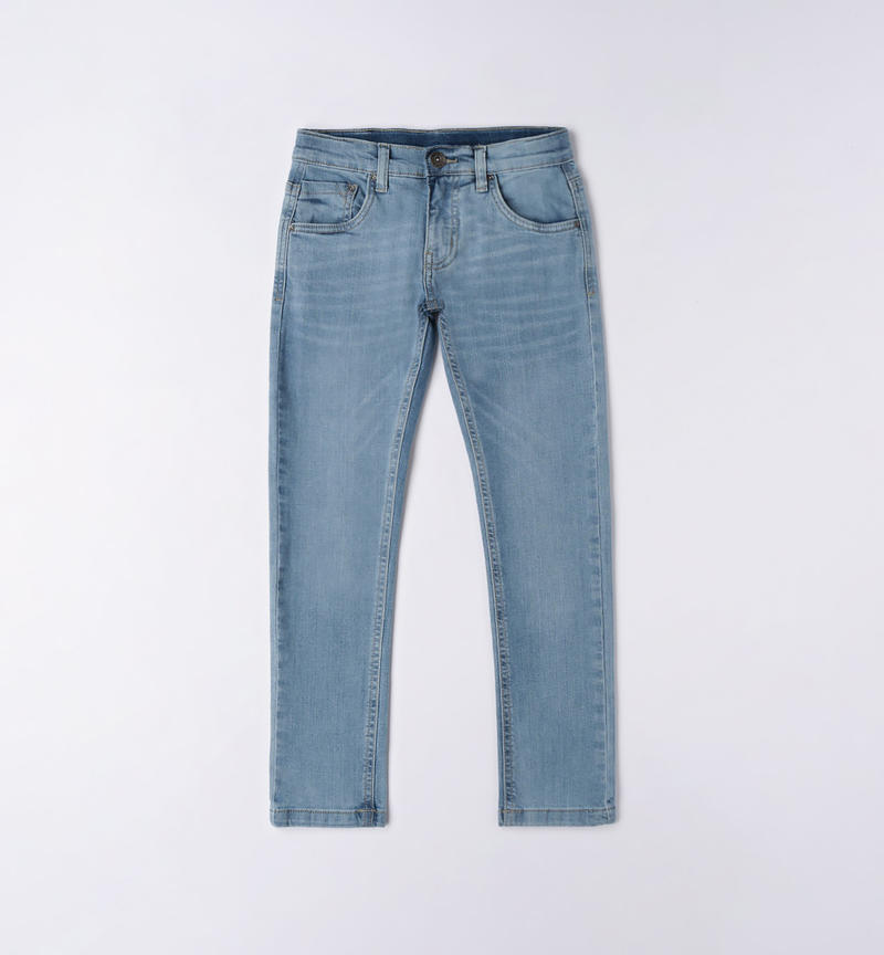 Sarabanda slim fit jeans for boys from 8 to 16 years BLU CHIARO LAVATO-7310