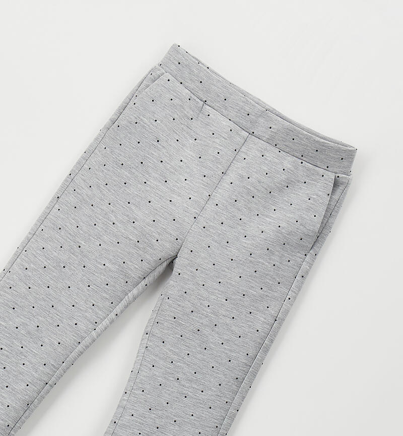 Leggings a campana per bambina GRIGIO MELANGE-8992
