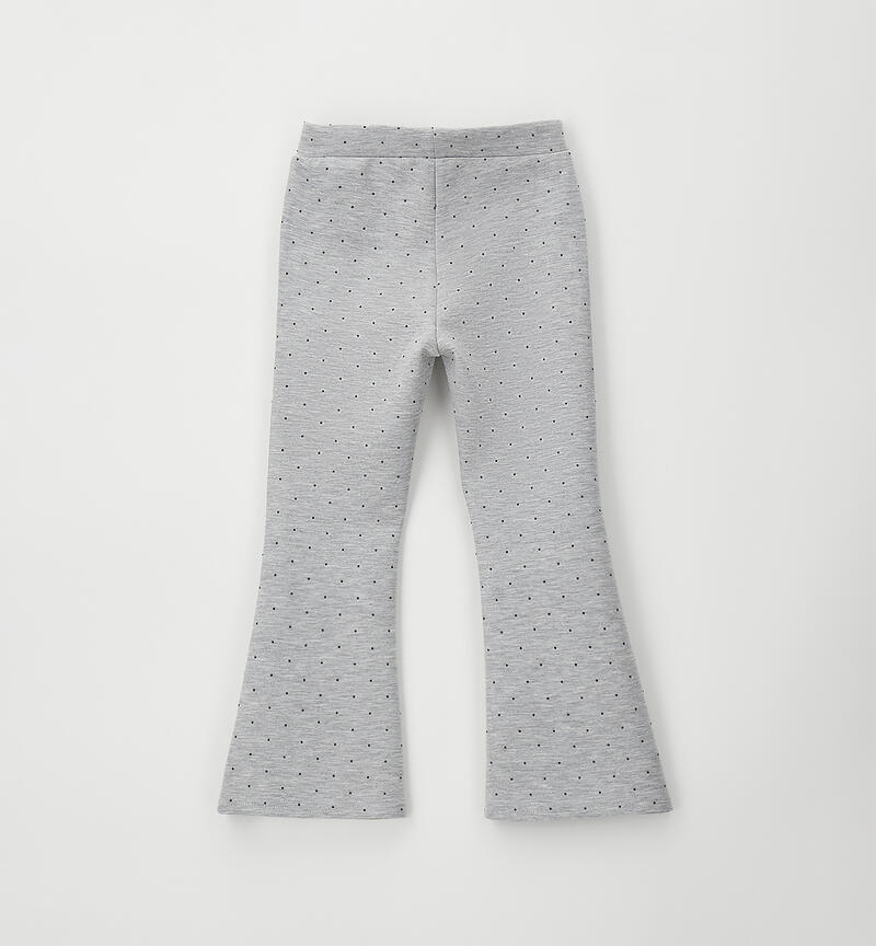 Leggings a campana per bambina GRIGIO MELANGE-8992