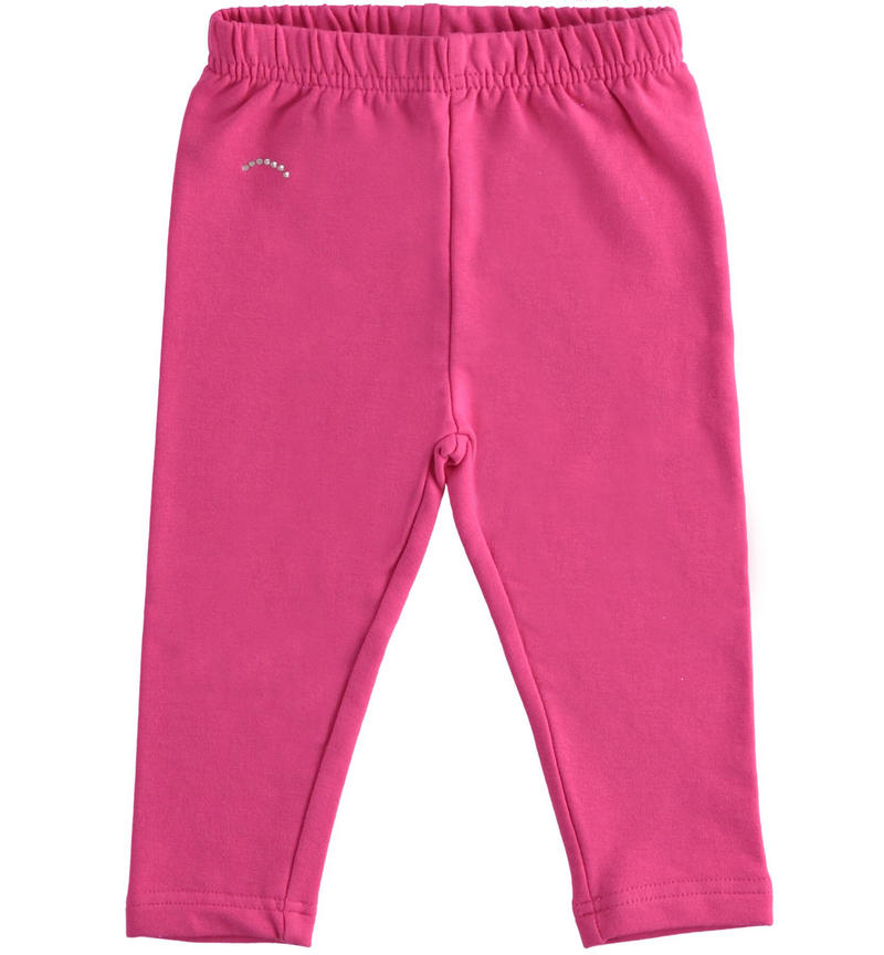 Leggings bambina in felpa da 9 mesi a 8 anni Sarabanda FUXIA-2437