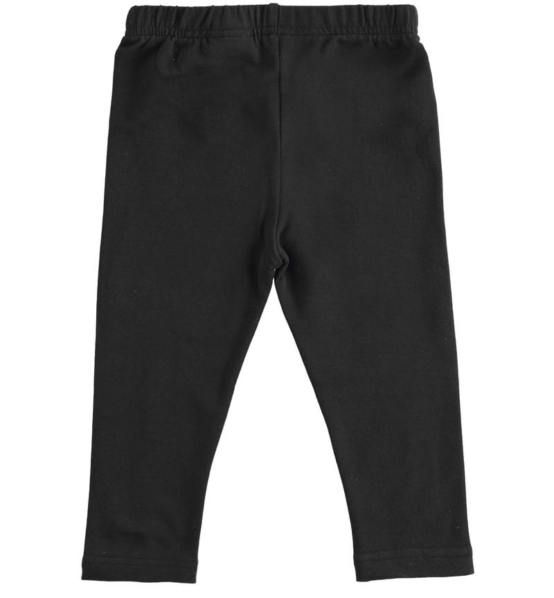 Leggings bambina in felpa da 9 mesi a 8 anni Sarabanda NERO-0658