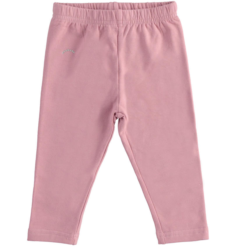 Leggings bambina in felpa da 9 mesi a 8 anni Sarabanda ROSA ANTICO-2748