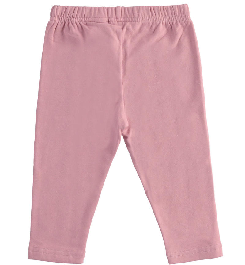 Leggings bambina in felpa da 9 mesi a 8 anni Sarabanda ROSA ANTICO-2748