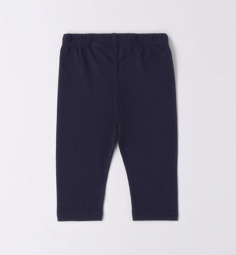 Sarabanda cyclist-style leggings for girls from 9 months to 8 years NAVY-3854