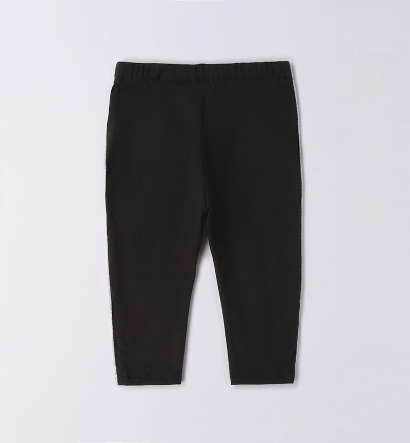 Sarabanda warm-touch leggings for girls from 9 months to 8 years NERO-0658